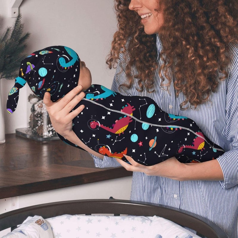 Figtihw Dinosaur Swaddle Blankets Newborn Receiving Blanket Baby Swaddle Wrap Soft Sleeping Sack for Baby Girls Boys - Image 4